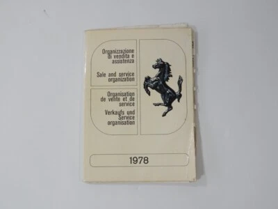 Original Ferrari 1978 Directorio de concesionario Manual 308 400 512BB Foto 1 de 4