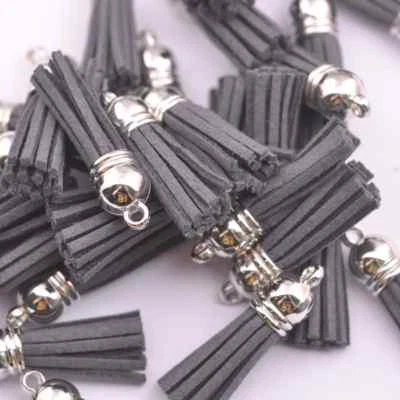 10Pcs Velvet Tassel Pendant Charms Bag Key Chain Decor Craft Jewelry Making - Image 1 of 2