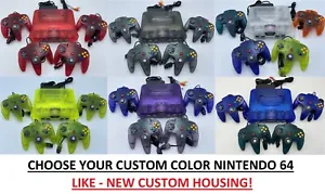 Choose CUSTOM COLOR Nintendo 64 Console + Up to 4 Controllers + Cords!  N64! WOW - Picture 1 of 16