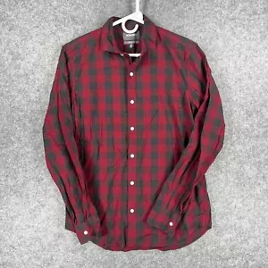 Bonobos Men's M Tailored Slim Fit Red Blue Plaid Button Up Shirt 100% Cotton - Picture 1 of 8