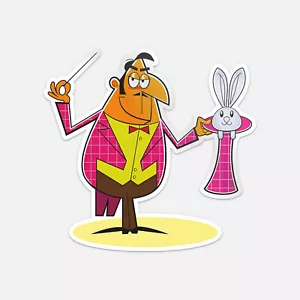 Funny Cartoon Magician Vinyl Sticker Decal - Bild 1 von 1