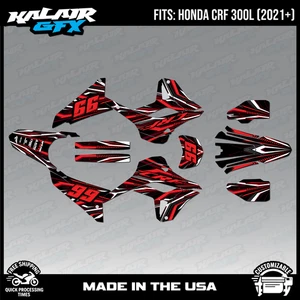Graphics Kit for Honda CRF300L CRF 300L 2021+  Prime Series - Red - Bild 1 von 4