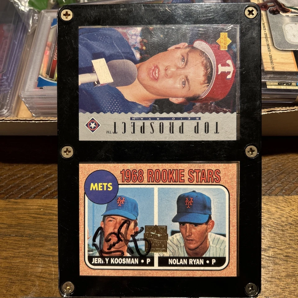 1995-1998 Topps/cubierta superior - #177 y #15 Nolan Ryan y Reid Ryan Lote Reid automático Foto 1 de 4