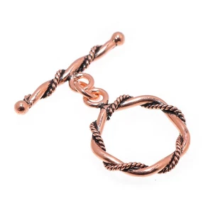 3 Set 20X28mm Toggle Clasp Antique Copper Jewelry Making 801 - Picture 1 of 3