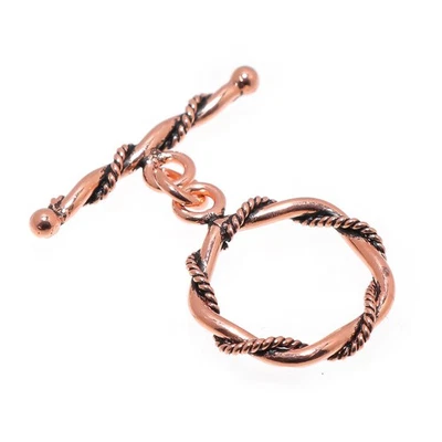 3 Set 20X28mm Toggle Clasp Antique Copper Jewelry Making 801 - Image 1 of 3