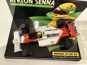 Rare! Minichamps 1/43 Ayrton Senna 1987 McLaren Honda MP4/3 Mule Car Rare ! - Picture 1 of 8