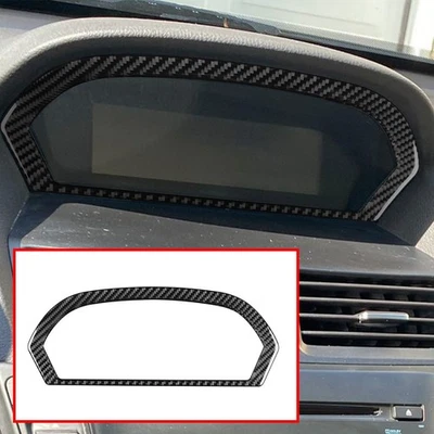 Cubierta de marco de exhibición central interior de automóvil para Acura TL 2009-2014 fibra de carbono Foto 1 de 4