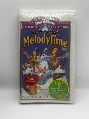 Walt Disney Masterpiece Collection - MELODY TIME Clamshell VHS Tape SEALED - Image 1 of 3