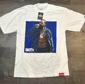 Marathon Clothing Nipsy Hussle TMC X BET "PROLIFIC" T-SHIRT - White Medium - Picture 1 of 8
