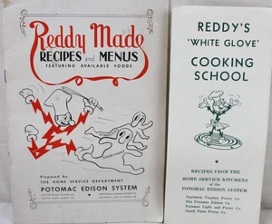 Lote de 2 folletos folletos de publicidad Reddy Watt vintage recetas originales antiguos - Imagen 1 de 6