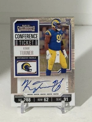 2023  Contenders Kobie Turner Conference Ticket Rookie Auto Variation  /75  A753 - Image 1 of 4