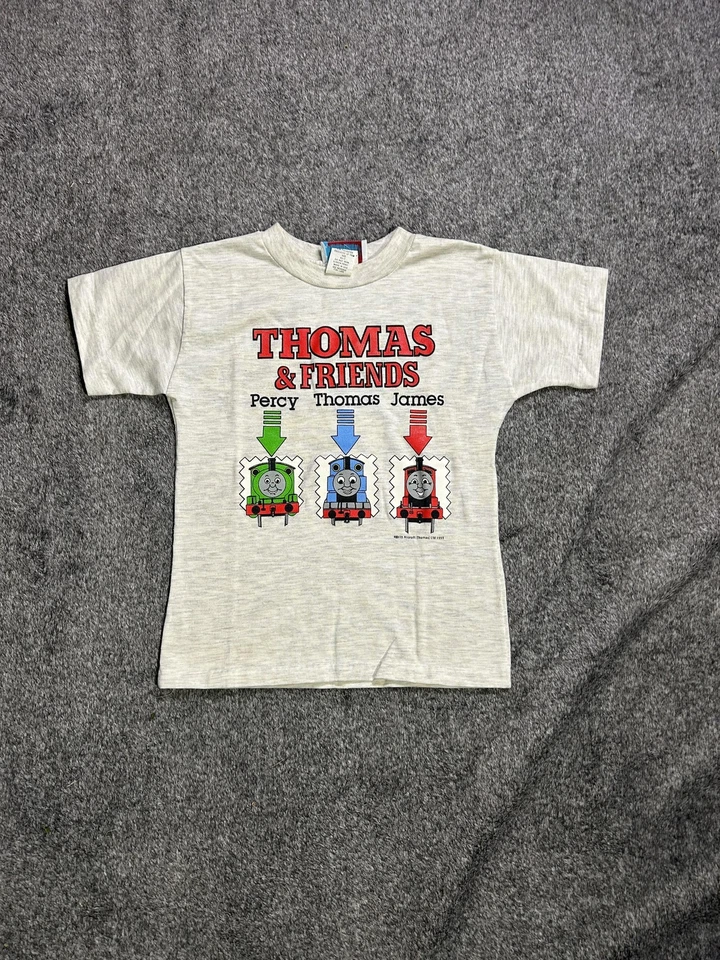 Camisa De Colección Thomas & Friends Niños 6X 7 Gris Percy Thomas James Gráfico Años 90 Foto 1 de 4