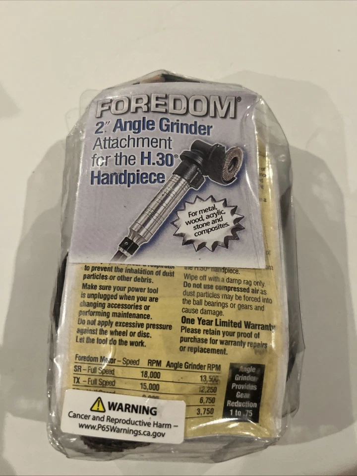 Accesorio de amoladora angular Foredom de 2” para pieza de mano H.30 Foto 1 de 4