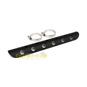 Steel Black Heat Shield Drilled Length 35 cm Universal - Picture 1 of 1