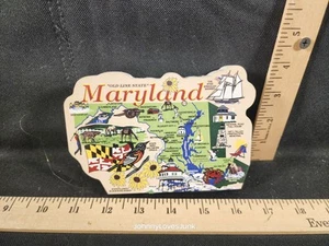 2001 The Cats Meow Salzkiste Primitive Decor State Map Maryland - Bild 1 von 2
