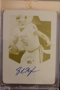 BAKER MAYFIELD 2018 Panini Plates & Patches Auto RC Rookie Plate (2018 Score) - Picture 1 of 2