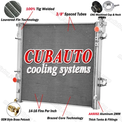 2 Rows Aluminum Radiator For 2003-2009 Toyota 4Runner 2007-14 FJ Cruiser V6 4.0L Foto 1 de 4