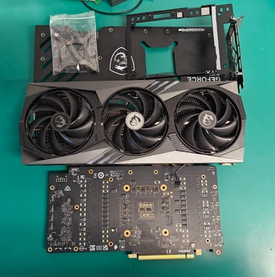 (For Parts) 4080 SUPER 16G GAMING X TRIO PCB Board With Heatsink & Screws - Image 1 of 4