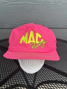 Vintage Mac Tools Racing Mütze Kappe Snapback Hot Pink Neon Trucker Made USA Nascar - Bild 1 von 7