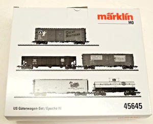 Märklin H0 US Wagenset 45645 H0 3-L, neuwertig! OVP - Bild 1 von 3