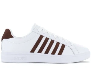 K-Swiss Classic Court Tiebreak Leather Mens Sneaker White 07011-936 Shoes NEW - Picture 1 of 6