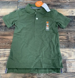 NWT Gymboree Boys Solid Army Green Polo Shirt Size 4 - Picture 1 of 1
