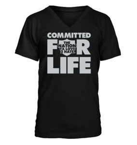 Camiseta para hombre Committed For Life - cuello en V - Oakland Raiders - Imagen 1 de 4