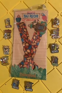 Disneyland Pins Set Enchanted Tiki Room 50th Anniversary Mystery pins+ Lanyard - Picture 1 of 13