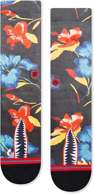 Calcetines informales Stance Seymour tropicales florales para hombre talla grande 9-13 NUEVO Foto 1 de 3