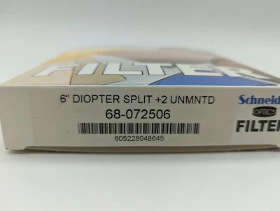 New Schneider 6" Diopter +2 Split-Field Lens Filter Close-Up Unmounted  - Image 1 of 4