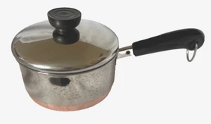 1801 Revere Ware 1 Qt Cacerola con Tapa Clinton IL Fondo de Cobre Utensilios de Cocina 97 - Imagen 1 de 7