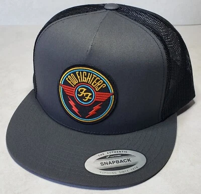 Foo Fighters Embroidered Patch Trucker Hat/YP Classics 6006 Charcoal/Black  - Image 1 of 4