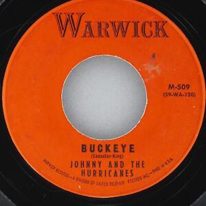 JOHNNY AND THE HURRICANES Red River Rock / Buckeye WARWICK M-509 VG- 45rpm 7"