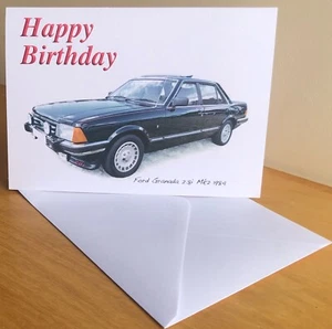 Ford Granada 2.8i Mk2 1984 - 5x7in Birthday, Anniversary, Retirement, Plain Card - Picture 1 of 6