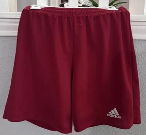 Adidas Red Elastic Band Waist Athletic Shorts Size Youth M - Picture 1 of 3
