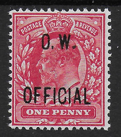 SG O37 -1d.Scarlet Overprinted O.W. OFFICIAL. Very Fresh UM. Cat.£575.  Ref:3541 Cover