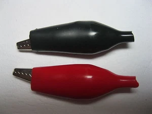 200 Stück Krokodilklemme Verbinder 43 mm AC27 mit Manschettenklemme Neu - Bild 1 von 3