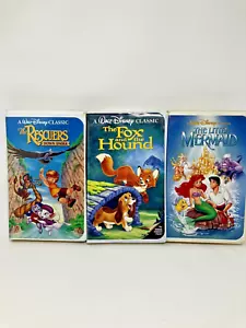 3 gebrauchte Walt Disney schwarze Diamant ""Klassiker"" VHS-Bänder - Bild 1 von 3