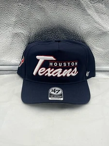 Houston Texans NFL '47 Brand Navy Script Hitch Snapback Adjustable Hat - Picture 1 of 5