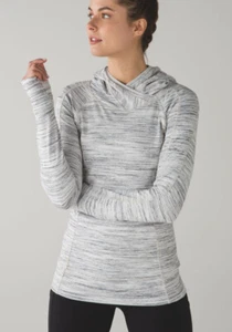 Lululemon Think Fast Hoodie Space Dye Camo Silver Spoon Women's 6 - Picture 1 of 9