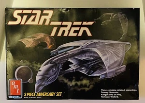 Star Trek 3 pezzi set avversari AMT Ertl kit modello #6858 1989 con poster - Foto 1 di 4