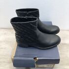 GH Bass Ankle Boot Women 9 M Black Quilted Pattern Bootie W18850