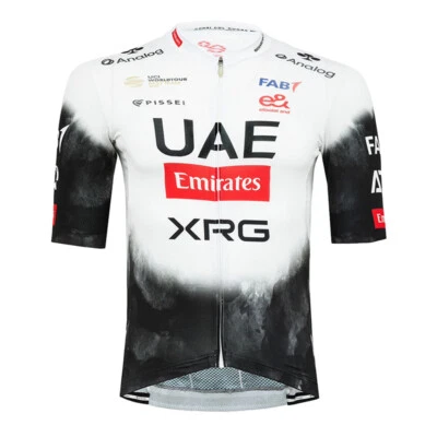 2025 Hombres Equipo Emiratos Árabes Unidos Ciclismo Jersey y Culotte Conjuntos Ciclismo Culotte Camisetas Foto 1 de 4