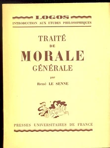 TRAITE DE MORALE GENERALE. RENE LE SENNE - Imagen 1 de 1