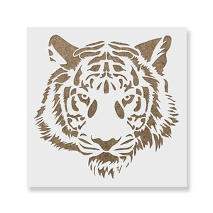 Plantilla cabeza de tigre - plantillas Mylar duraderas y reutilizables - Imagen 1 de 9