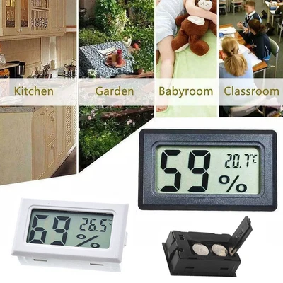 Digital LCD Temperature Measuring Tools Thermometer Mini Humidity Meter Gauge  ∂ - Image 1 of 4