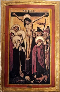 Crucifixion of Jesus Christ Ecclesiastical Roman Catholic Icon Plaque - Picture 1 of 6