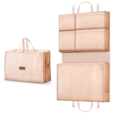 Portable Suitcase Organizer, Collapsible Hanging Travel Storage Bag for Clothes - Image 1 of 4