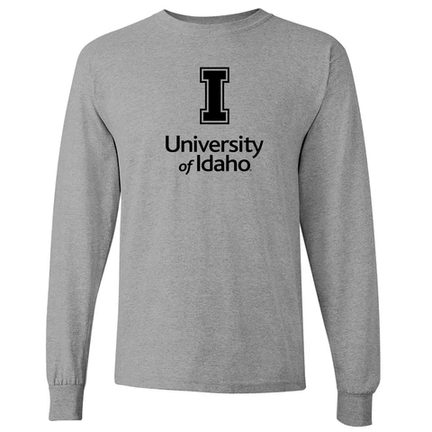 Idaho Vandals Institutional Logo Long Sleeve T Shirt - Sport Grey Cover