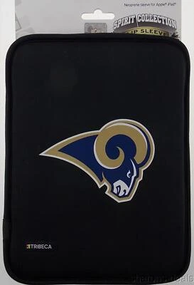 NFL St Louis Rams Football Black Neoprene Slip Sleeve Apple iPad 2 3 4 Tribeca - Image 1 of 2